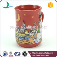 YScc0005-01 Árvore de Natal e boneco de neve padrão 3d caneca para crianças